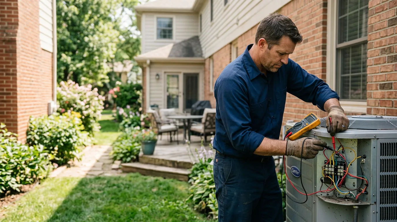 HVAC technician working near Sanford, MI